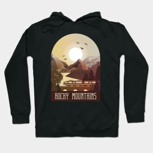 adventure in vintage Rocky Mountains Hoodie